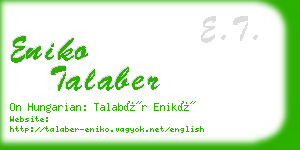 eniko talaber business card